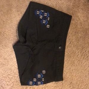 Black jean shorts